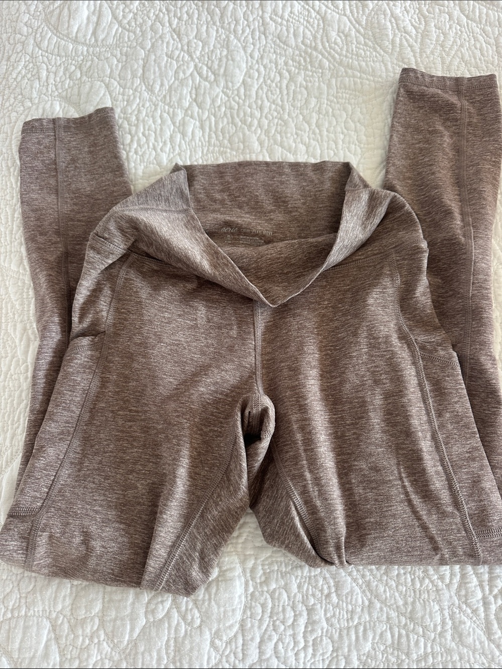 Aerie Heather Taupe High-Waist Leggings, M
